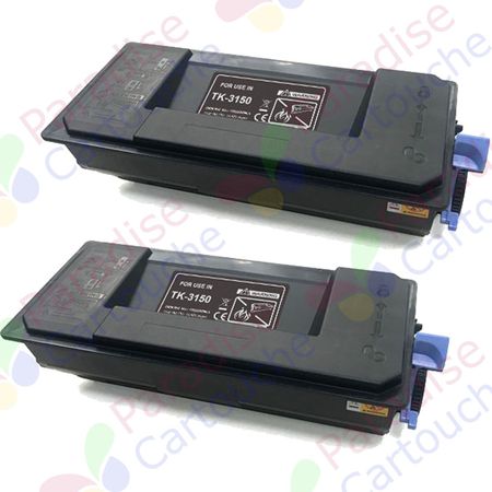 Kyocera TK-3150 ensemble de 2 toner compatibles noir (Paradise Cartouche)